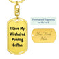 Love My Wirehaired Pointing Griffon v4 - Luxury Dog Tag Keychain
