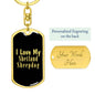 Love My Shetland Sheepdog v2 - Luxury Dog Tag Keychain