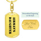 Airman's Daughter - Luxury Dog Tag Keychain