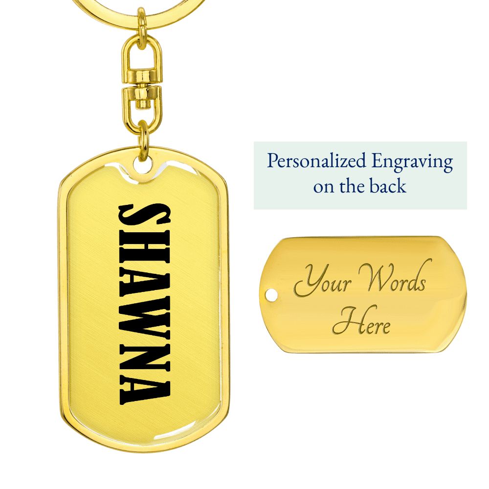 Shawna v01 - Luxury Dog Tag Keychain