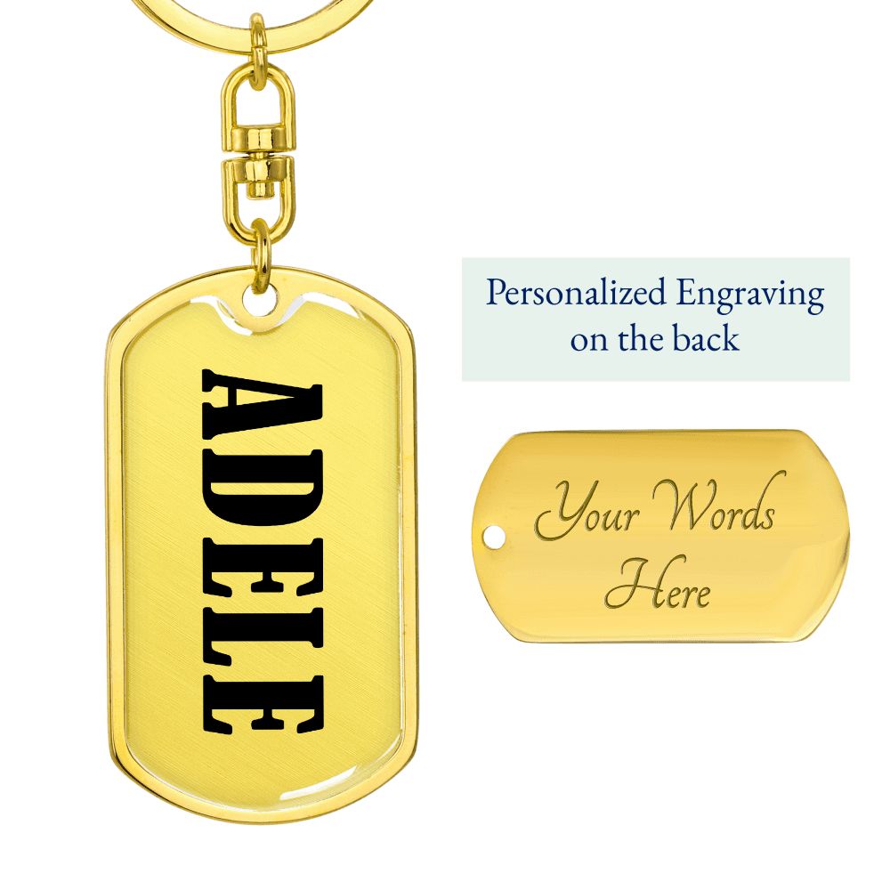 Adele v01 - Luxury Dog Tag Keychain