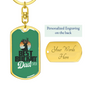 Best Buckin' Dad Ever v2 - Luxury Dog Tag Keychain