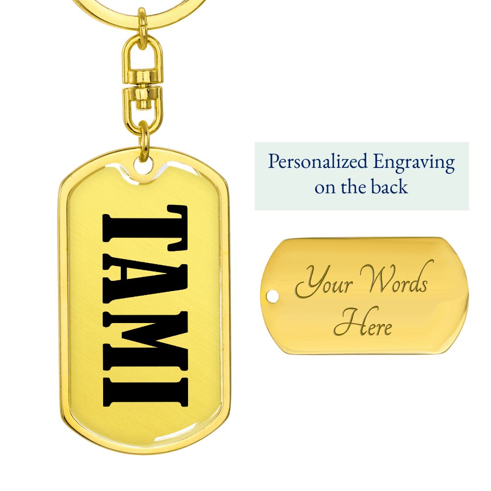Tami v01 - Luxury Dog Tag Keychain