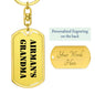 Airman's Grandma - Luxury Dog Tag Keychain