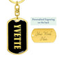 Yvette v02 - Luxury Dog Tag Keychain