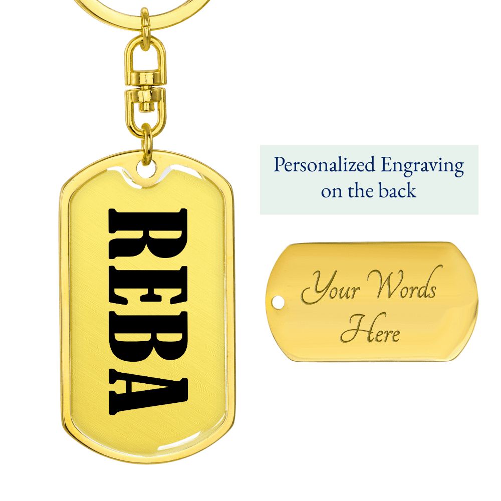 Reba v01 - Luxury Dog Tag Keychain