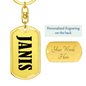 Janis v01 - Luxury Dog Tag Keychain