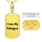 Love My Pekingese v4 - Luxury Dog Tag Keychain