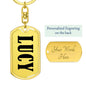 Lucy v01 - Luxury Dog Tag Keychain