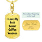 Love My Petit Basset Griffon Vendeen v4 - Luxury Dog Tag Keychain