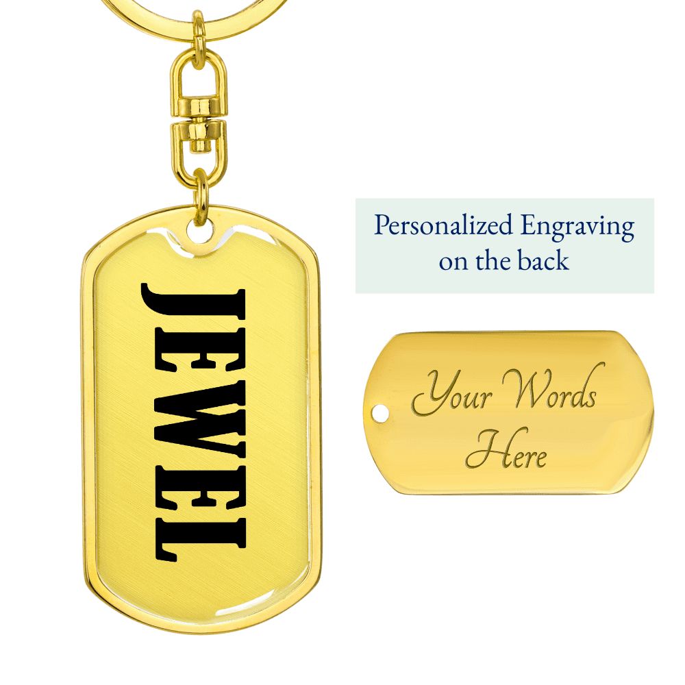 Jewel v01 - Luxury Dog Tag Keychain