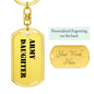 Army Daughter - Luxury Dog Tag Keychain