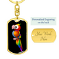Parrot 01-2 - Luxury Dog Tag Keychain