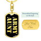 Army Aunt v2 - Luxury Dog Tag Keychain