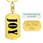 Joy v01 - Luxury Dog Tag Keychain