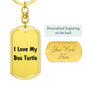 Love My Box Turtle - Luxury Dog Tag Keychain