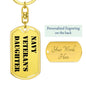 Navy Veteran's Daughter - Luxury Dog Tag Keychain