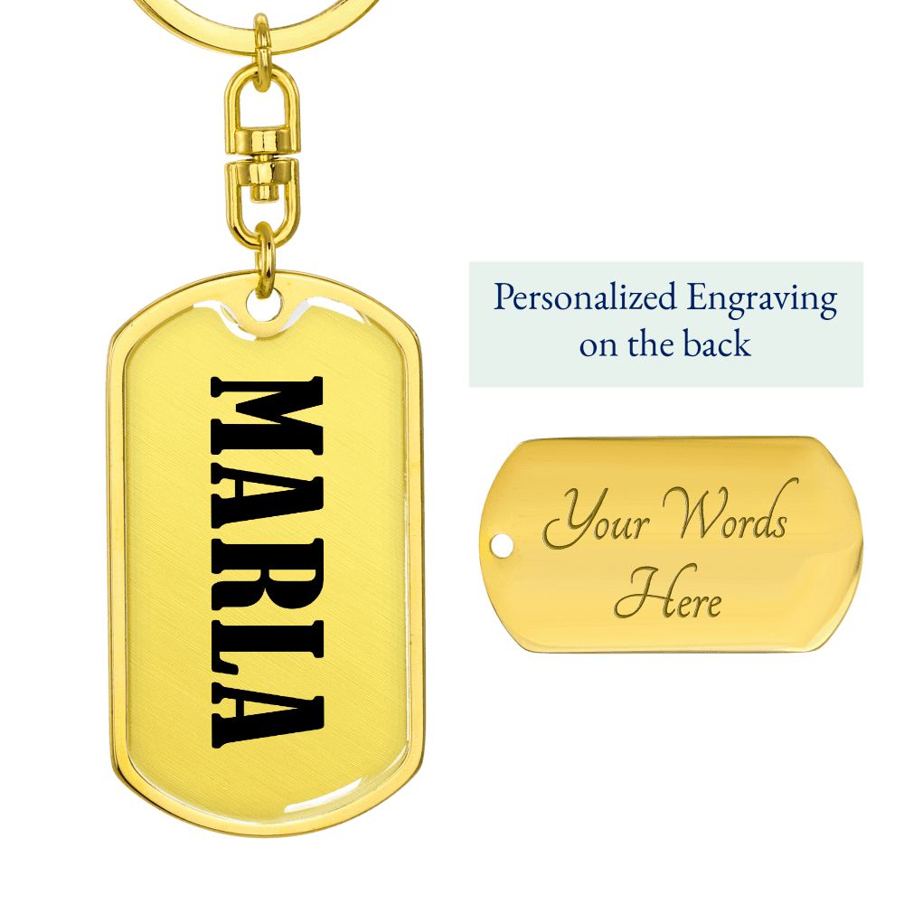 Marla v01 - Luxury Dog Tag Keychain
