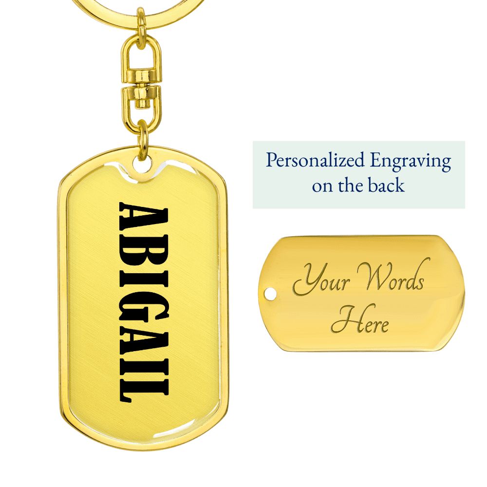 Abigail v01 - Luxury Dog Tag Keychain
