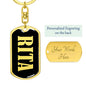Rita v02 - Luxury Dog Tag Keychain