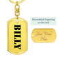 Billy - Luxury Dog Tag Keychain
