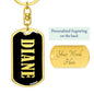 Diane v02 - Luxury Dog Tag Keychain