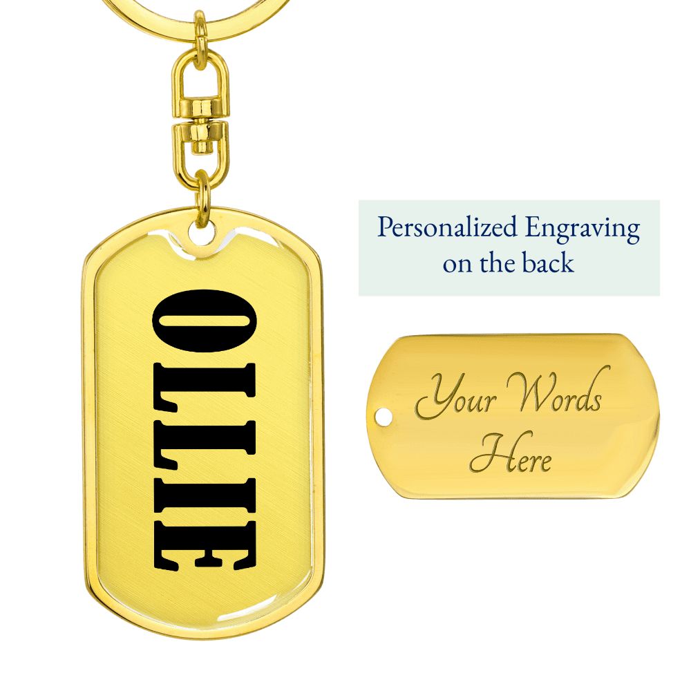 Ollie v01 - Luxury Dog Tag Keychain