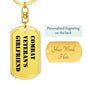 Combat Veteran's Girlfriend - Luxury Dog Tag Keychain