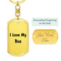 Love My Boa - Luxury Dog Tag Keychain