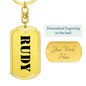 Rudy - Luxury Dog Tag Keychain