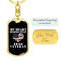 My Heart Belongs To An Iraq Veteran - Luxury Dog Tag Keychain