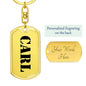 Carl - Luxury Dog Tag Keychain