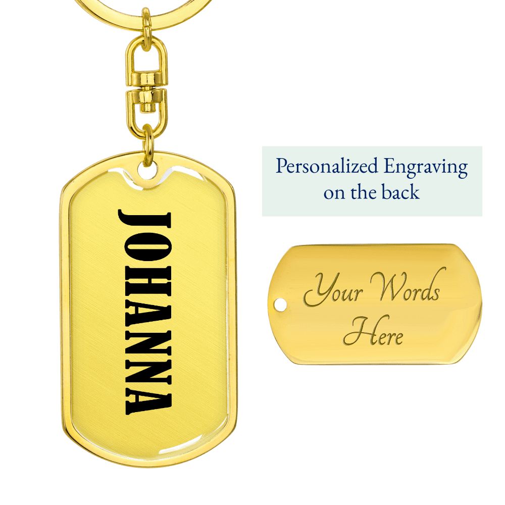 Johanna v01 - Luxury Dog Tag Keychain