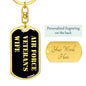 Air Force Veteran's Wife v2 - Luxury Dog Tag Keychain