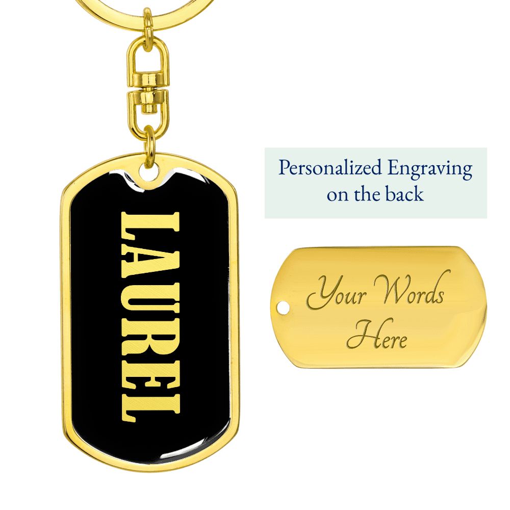 Laurel v02 - Luxury Dog Tag Keychain