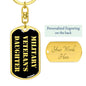 Military Veteran's Daughter v2 - Luxury Dog Tag Keychain