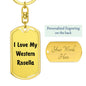 Love My Western Rosella - Luxury Dog Tag Keychain