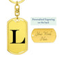 Initial L v1a - Luxury Dog Tag Keychain
