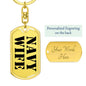 Navy Wife - Luxury Dog Tag Keychain