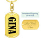 Gina v01 - Luxury Dog Tag Keychain