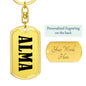 Alma v01 - Luxury Dog Tag Keychain