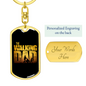 The Walking Dad - Luxury Dog Tag Keychain