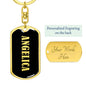 Angelica v02 - Luxury Dog Tag Keychain