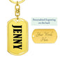 Jenny v01 - Luxury Dog Tag Keychain