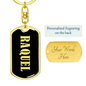 Raquel v02 - Luxury Dog Tag Keychain