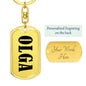 Olga v01 - Luxury Dog Tag Keychain