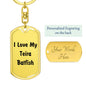 Love My Teira Batfish - Luxury Dog Tag Keychain