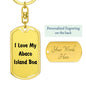 Love My Abaco Island Boa - Luxury Dog Tag Keychain