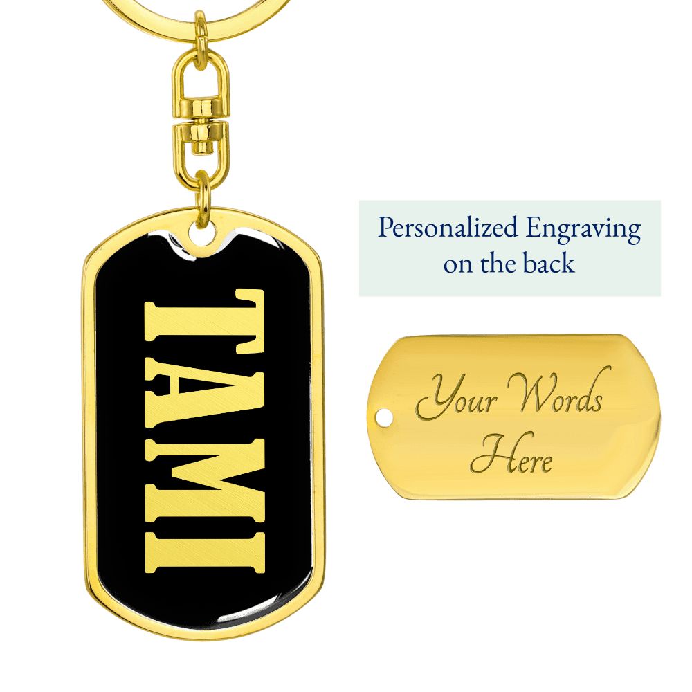 Tami v02 - Luxury Dog Tag Keychain