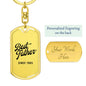 Best Father Since 1965 - Luxury Dog Tag Keychain